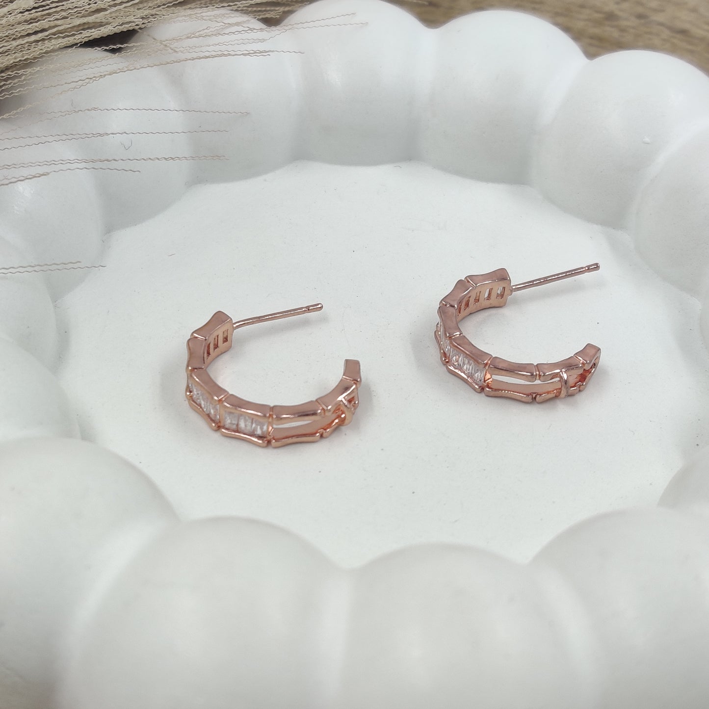 Crystal Hoops Earrings