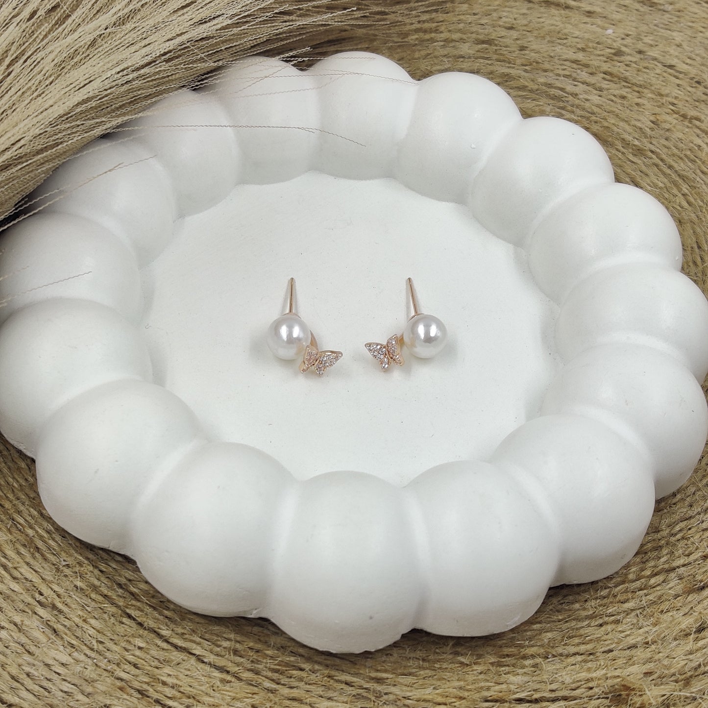 Butterfly Pearl Earrings