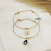 Teardrop Wire Charm Bracelet