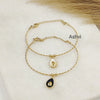 Teardrop Wire Charm Bracelet