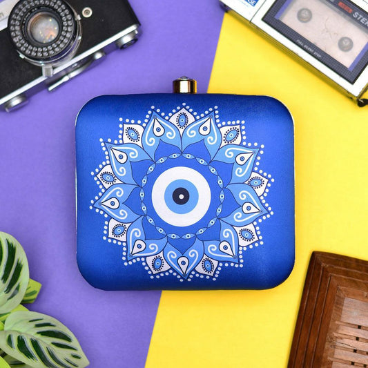 Evil eye  print clutch