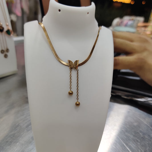 Snake chain butterfly Necklace