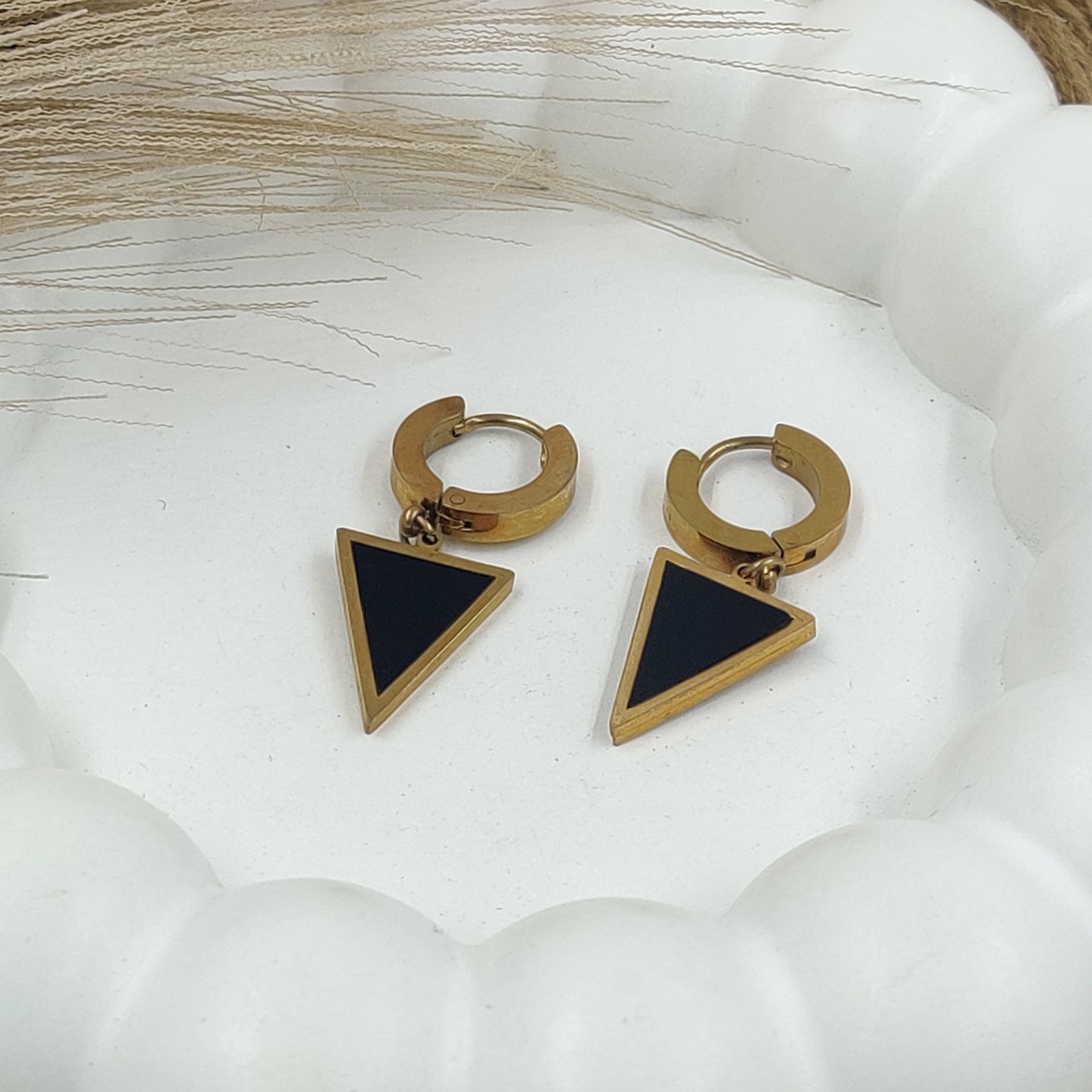 Triangle Dangling Earrings