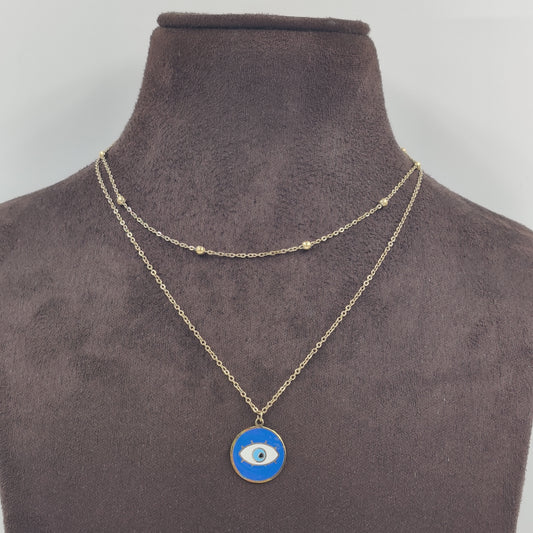 Evil eye double layer Necklace