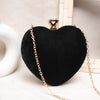 VelvetHeart Shape Clutch