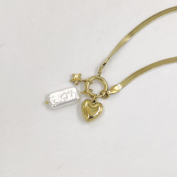 Heart Multi Charms Necklace