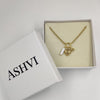 Heart Pearl Multi Charms Necklace