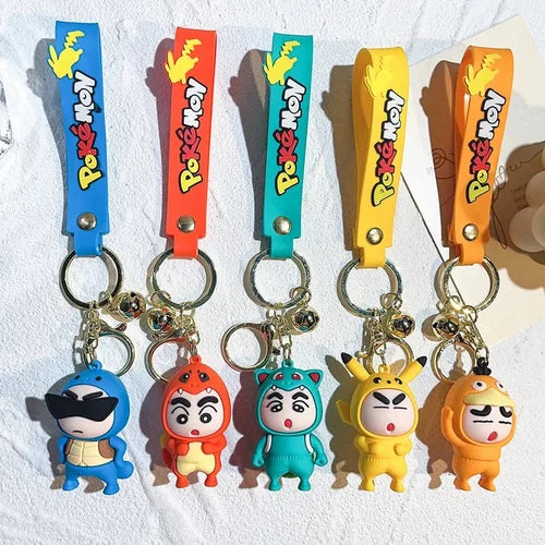 Shinchan x Pokemon Cosplay 3D Keychain