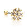 Seven Stone Flower Ball Back Stud